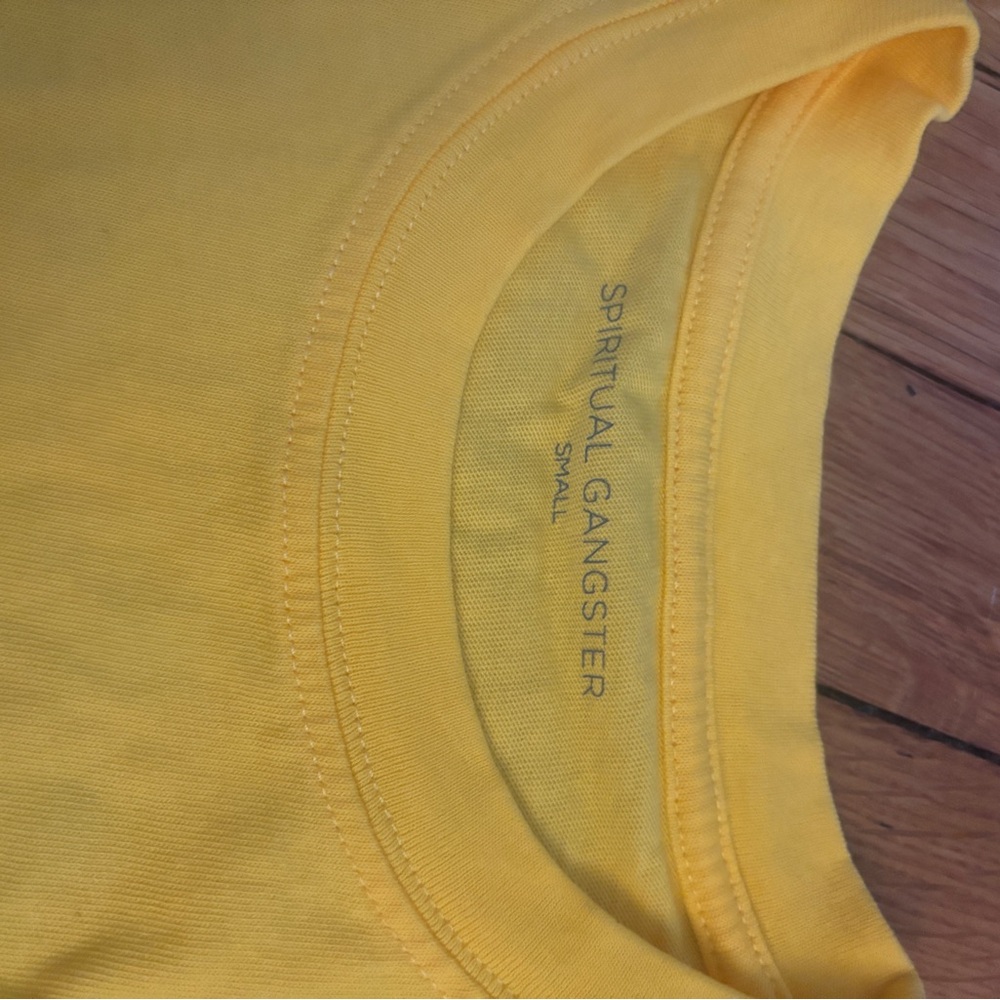 Spiritual Gangster Yellow Crop Top NWT - Picture 3 of 3